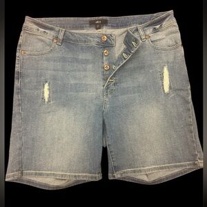 Women's Blue Denim Shorts, size 16, GUC